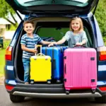 Family Packing Luggage