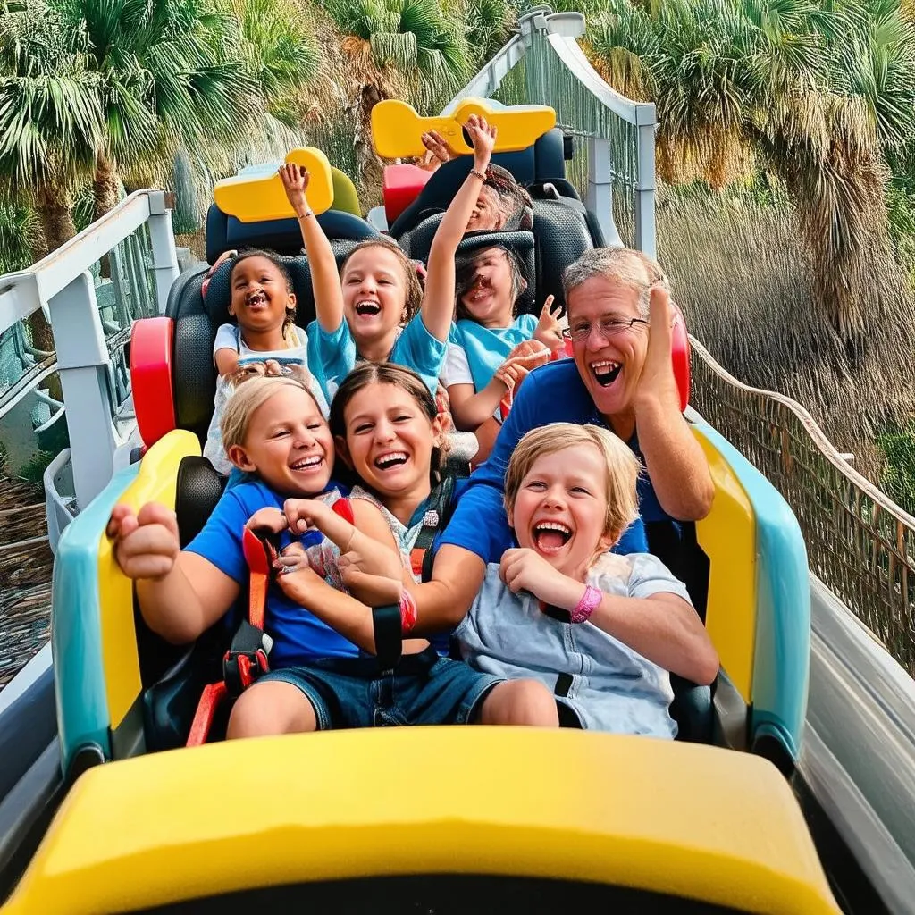 Family on Disney Ride