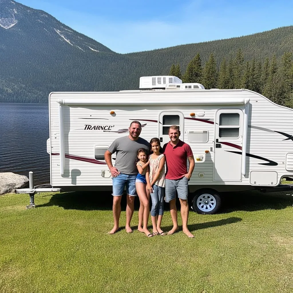 Family vacation in a travel trailer