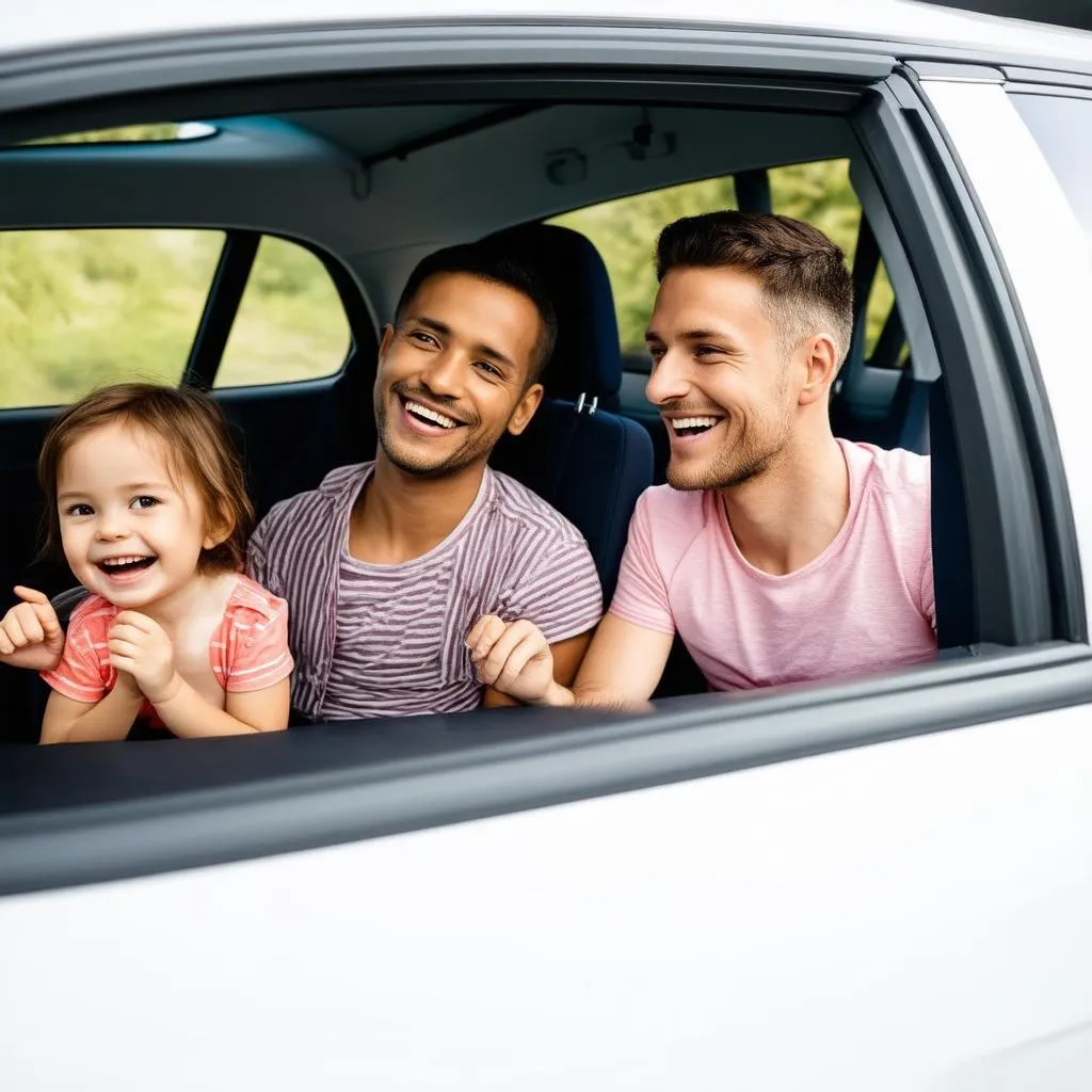 Family Trip On Car