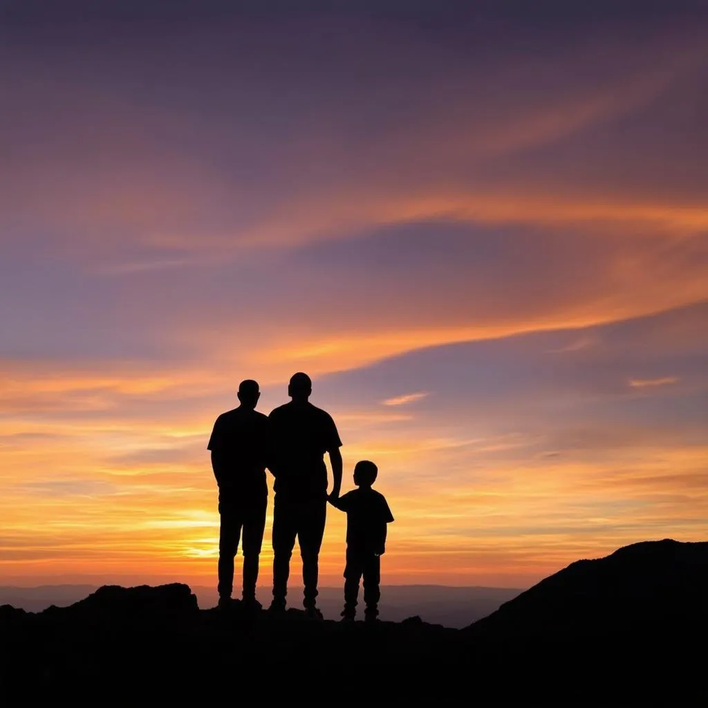 Father and Son Sunset