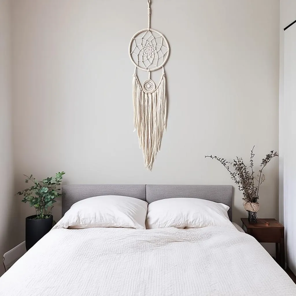 Feng Shui bedroom with dream catcher