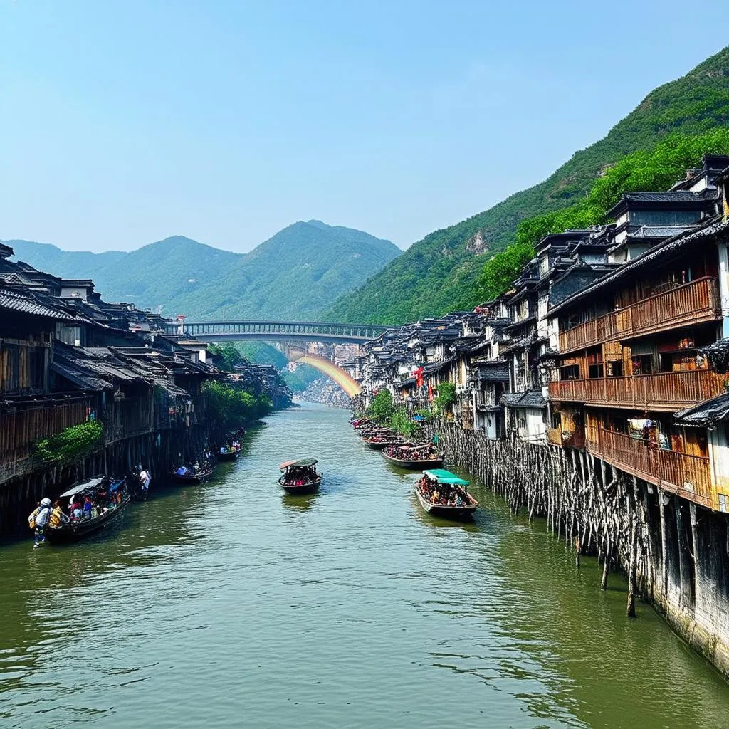 Fenghuang Ancient Town River View