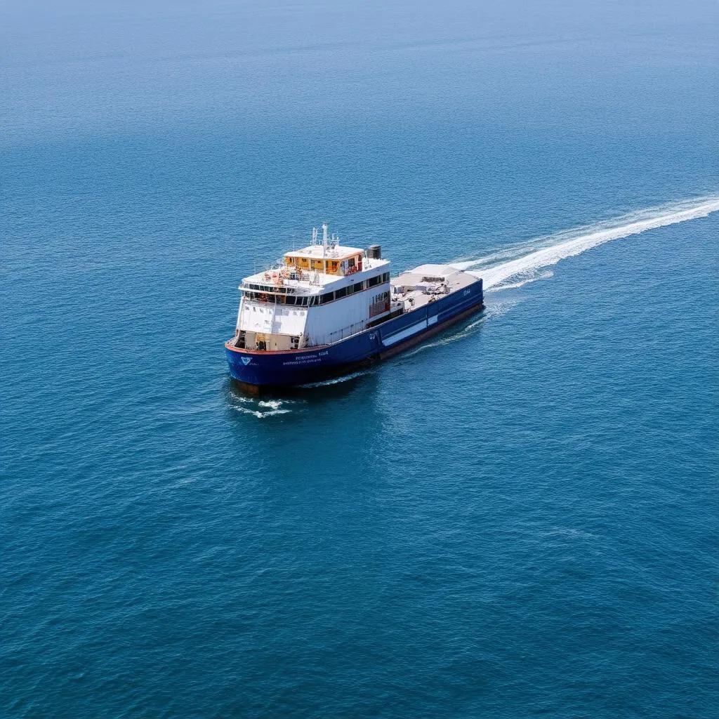 Ferry Traveling on Water