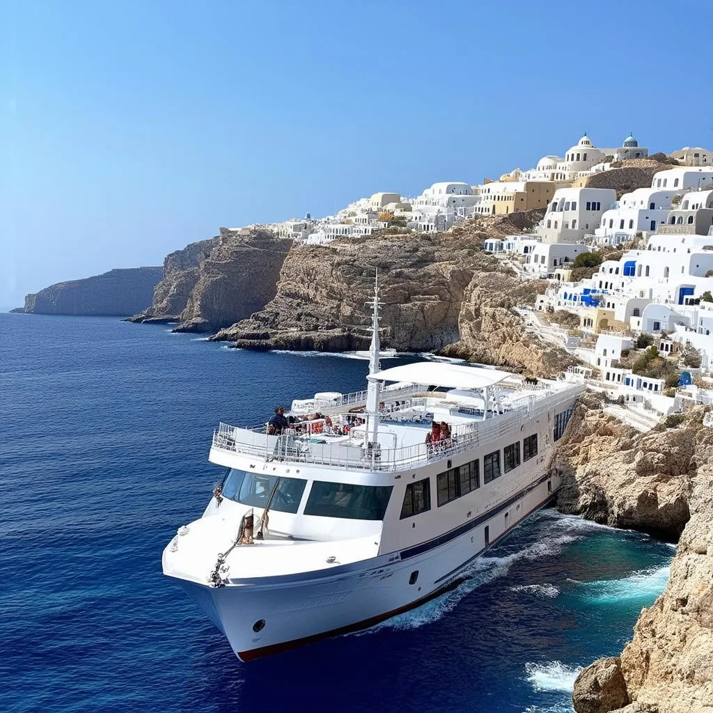 Ferry in Santorini