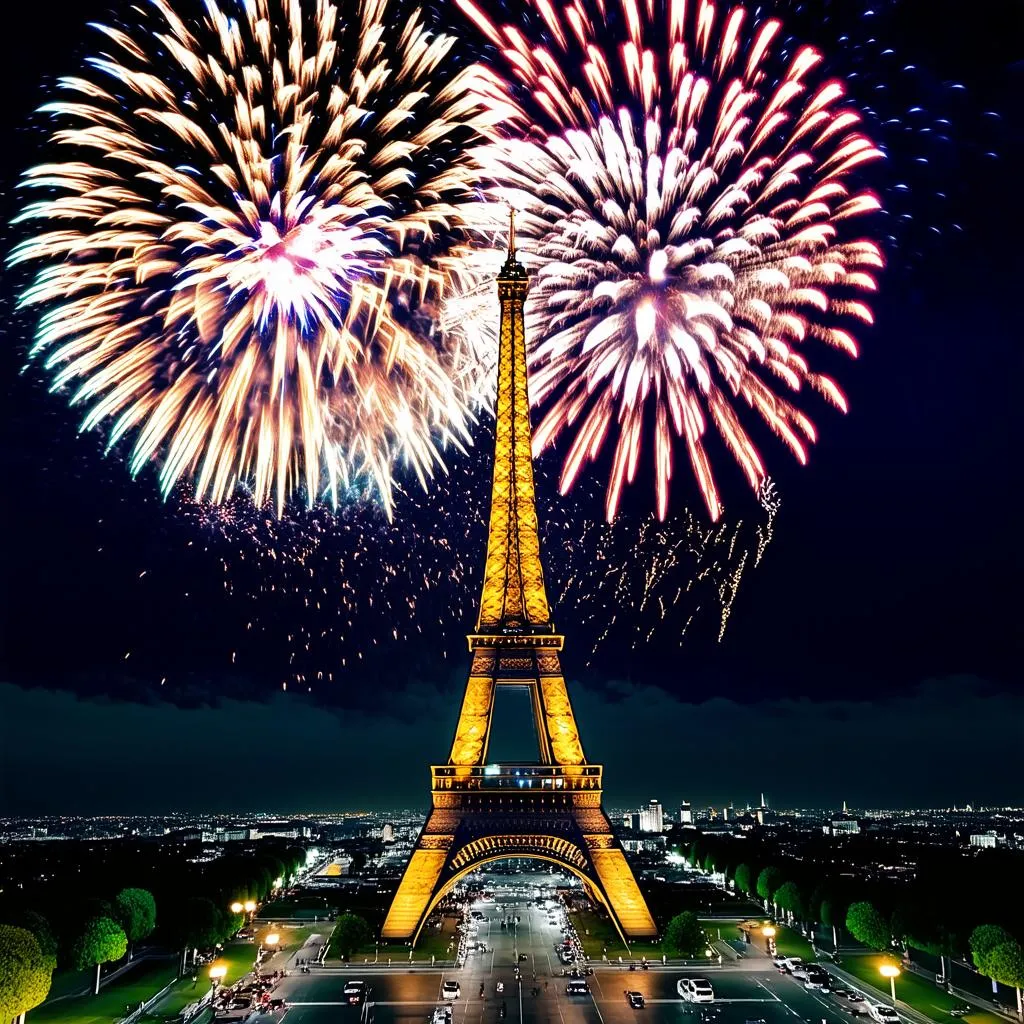 fireworks, Eiffel Tower, Paris