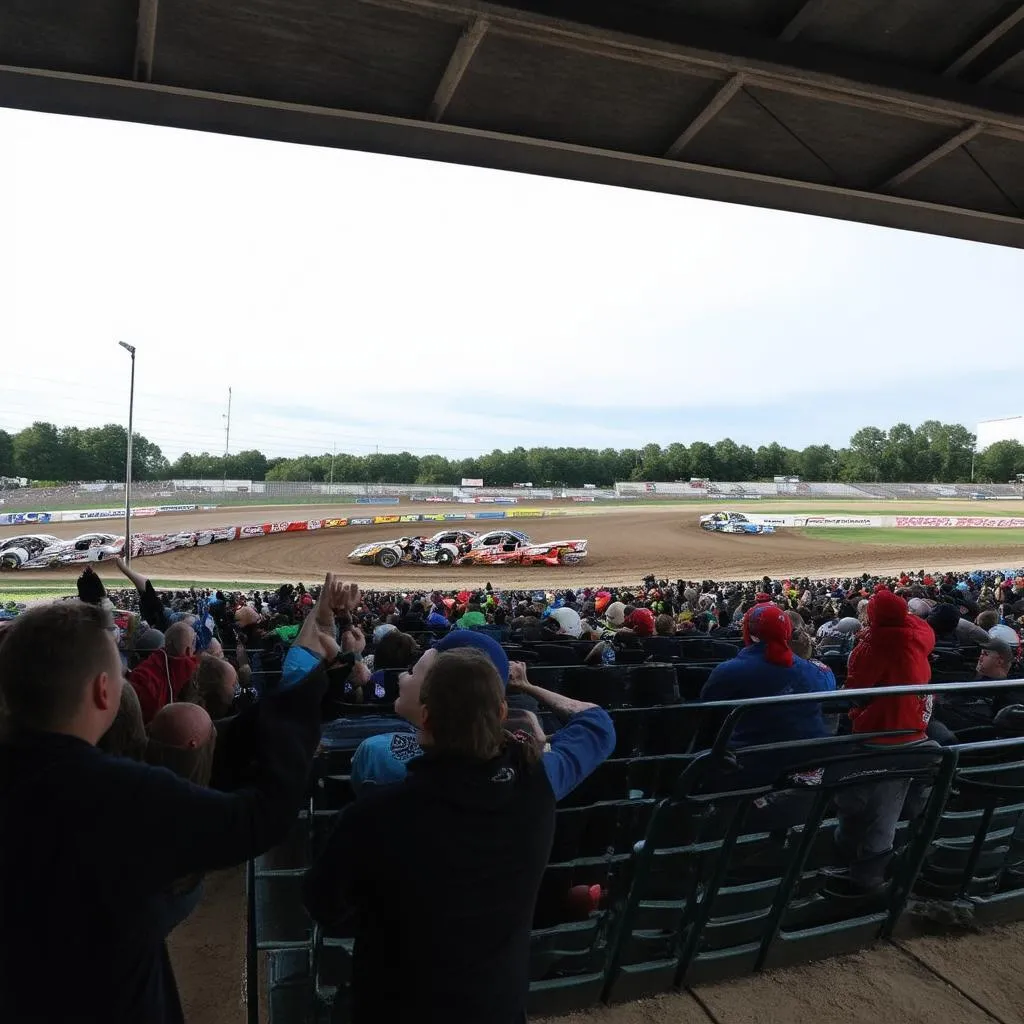 Crowds at a Flat Track Race