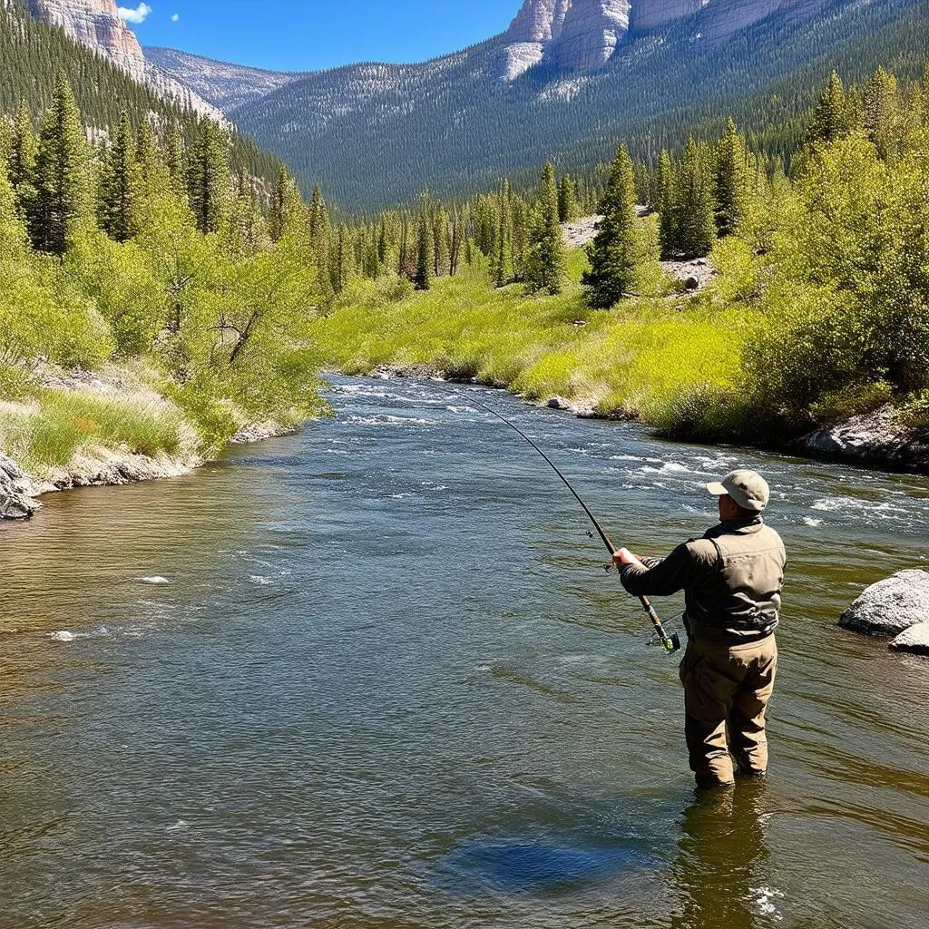 Fly fishing in Montana 