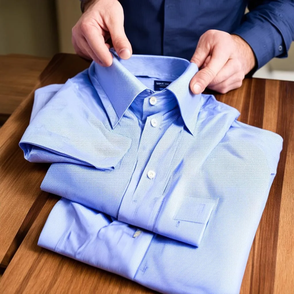 Folding shirts for travel