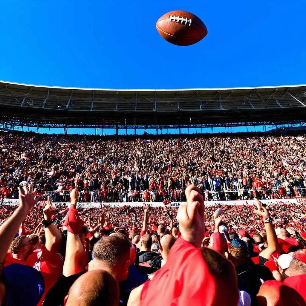 football in air