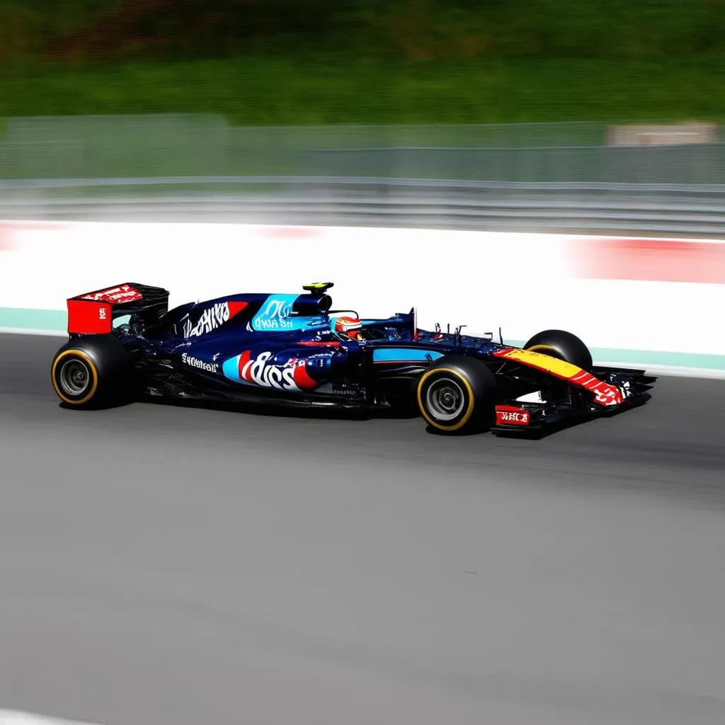 Formula One car at high speed