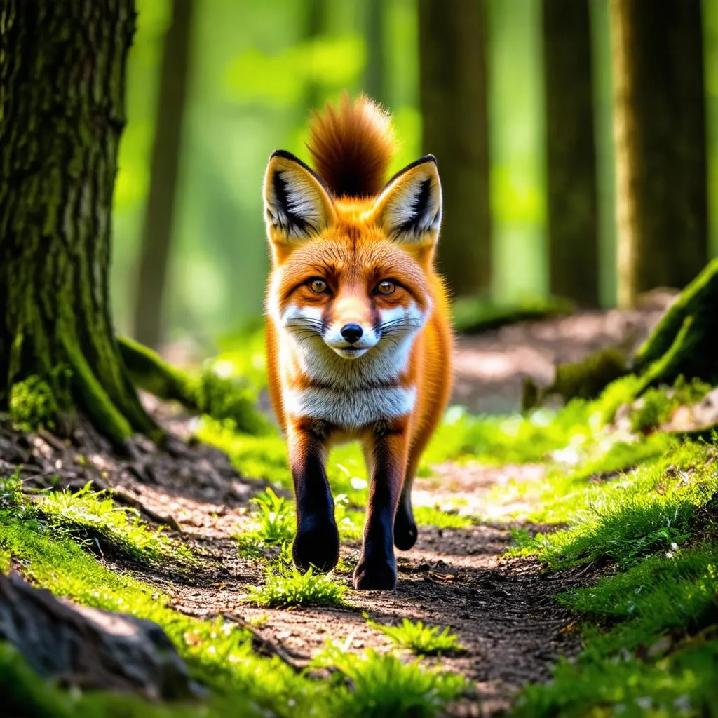 fox in a forest