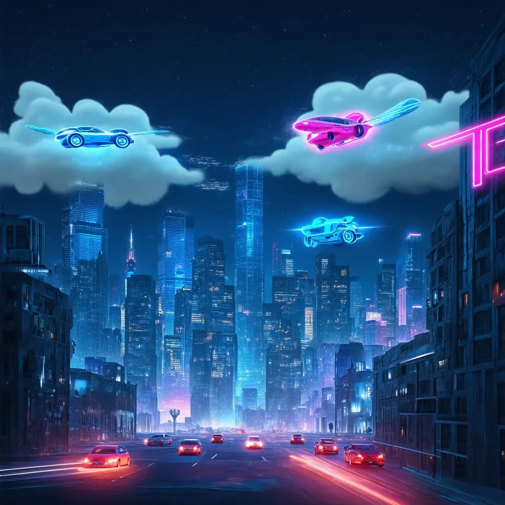 Futuristic City at Night