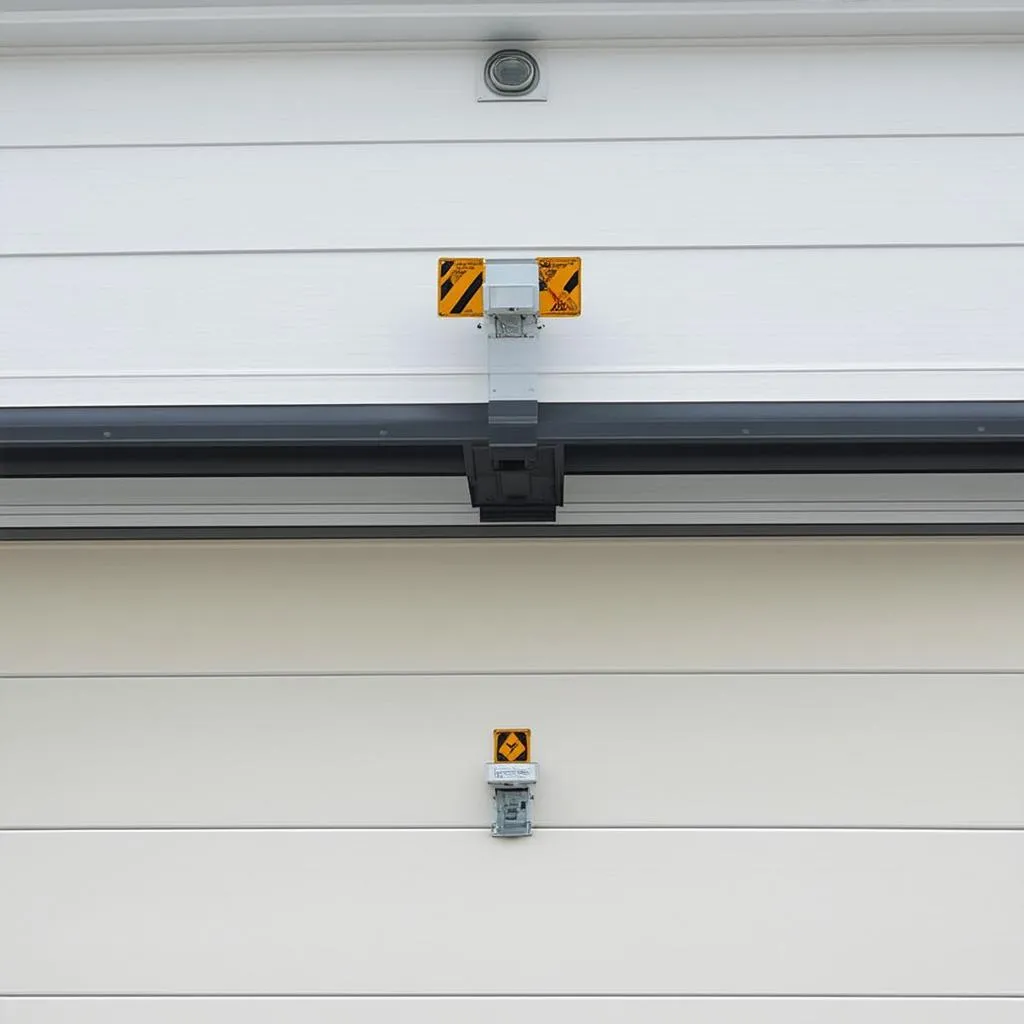 Garage door safety sensors