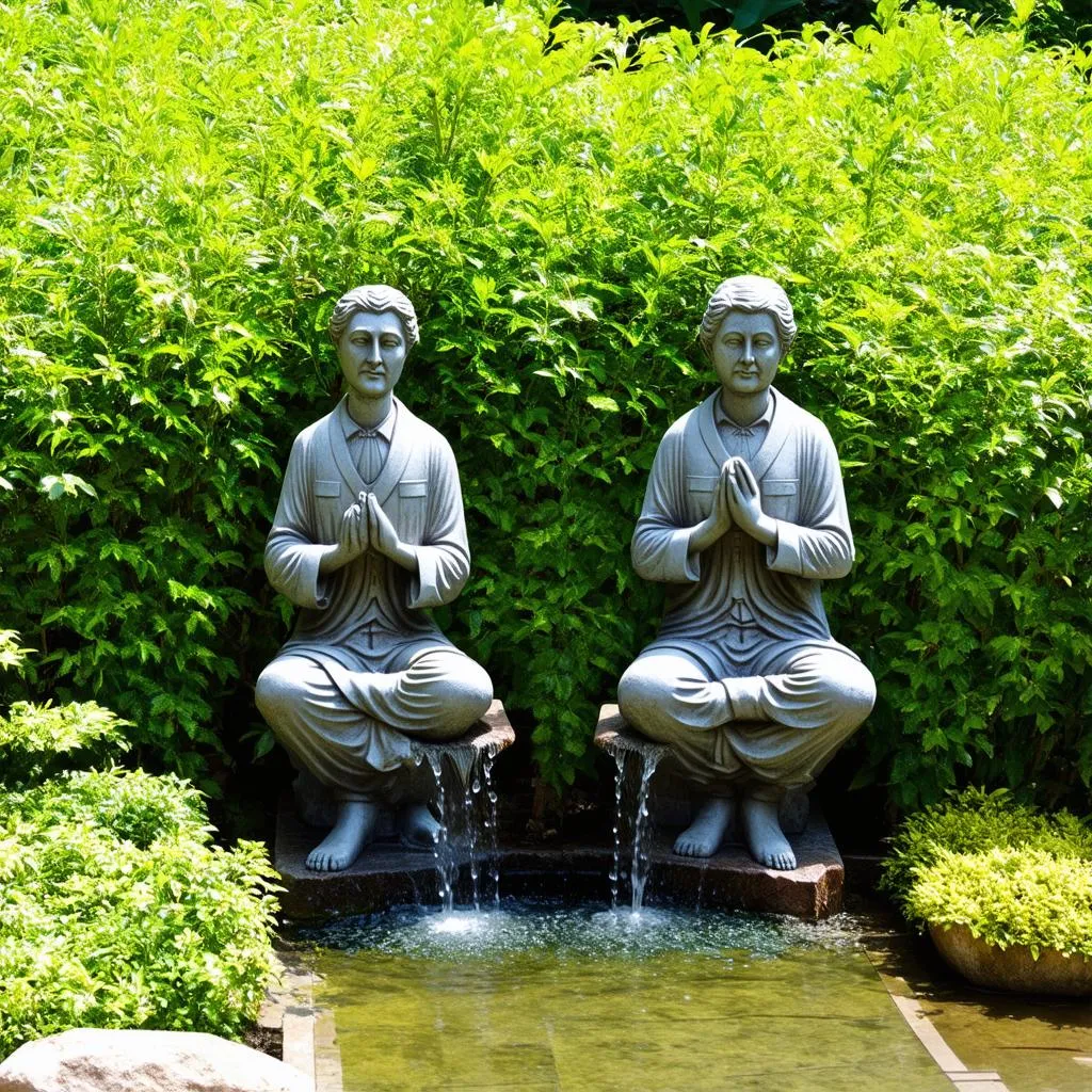 Garden statues for feng shui