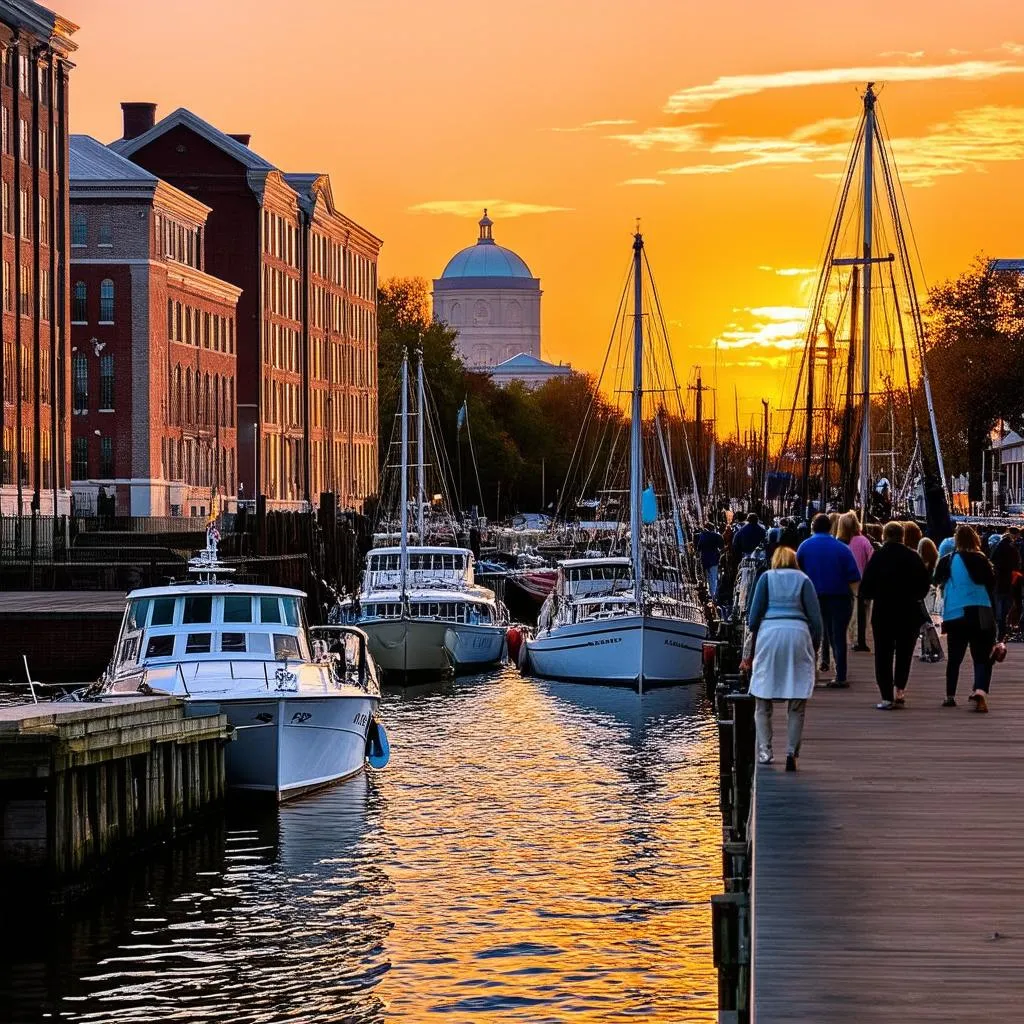 Georgetown Waterfront at Sunset