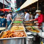 Vietnamese street food stalls