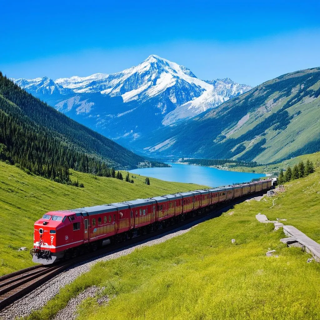 Swiss Alps Train Journey