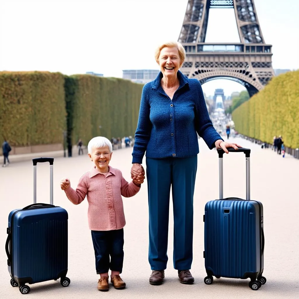 Grandparents traveling with grandchild