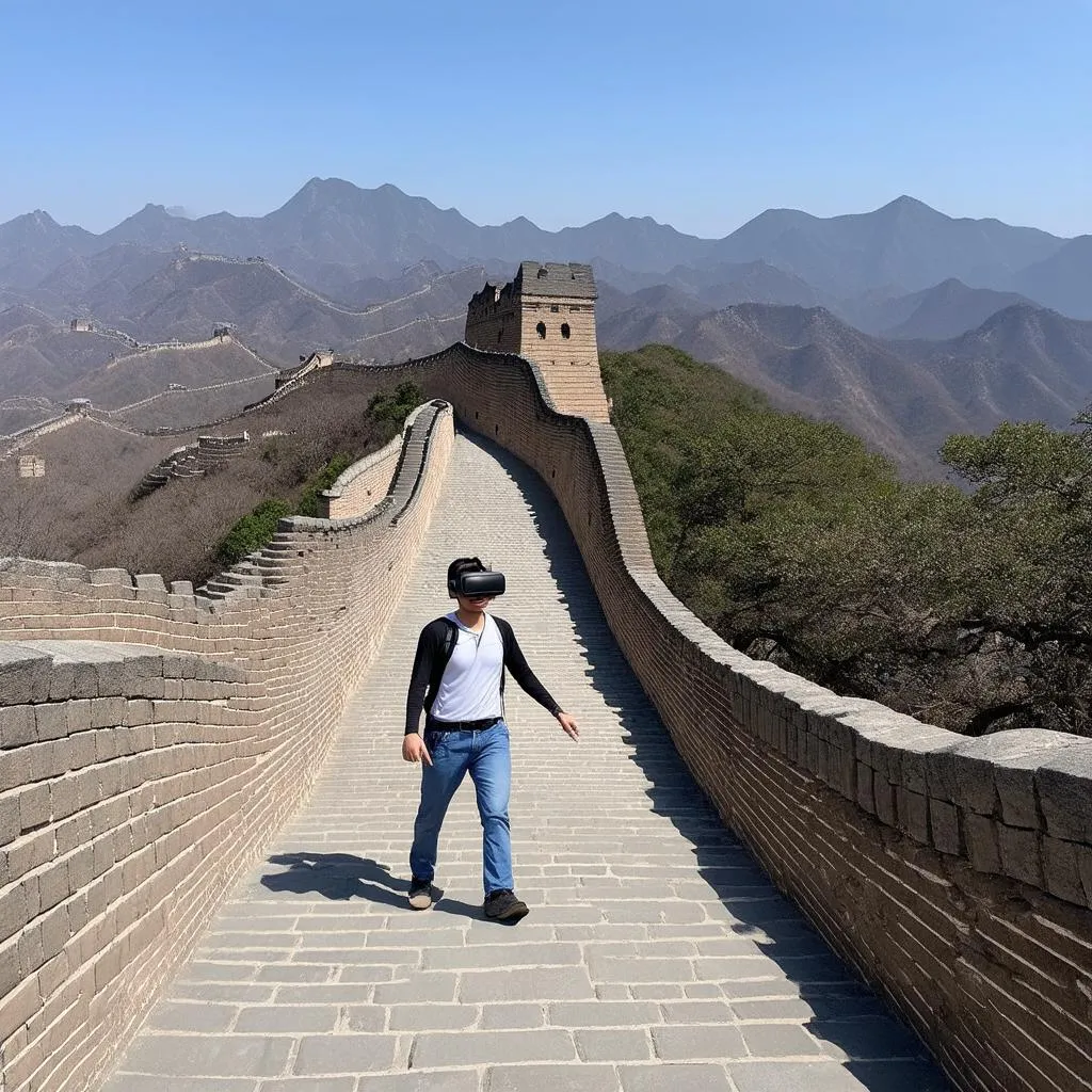 exploring the Great Wall of China in VR