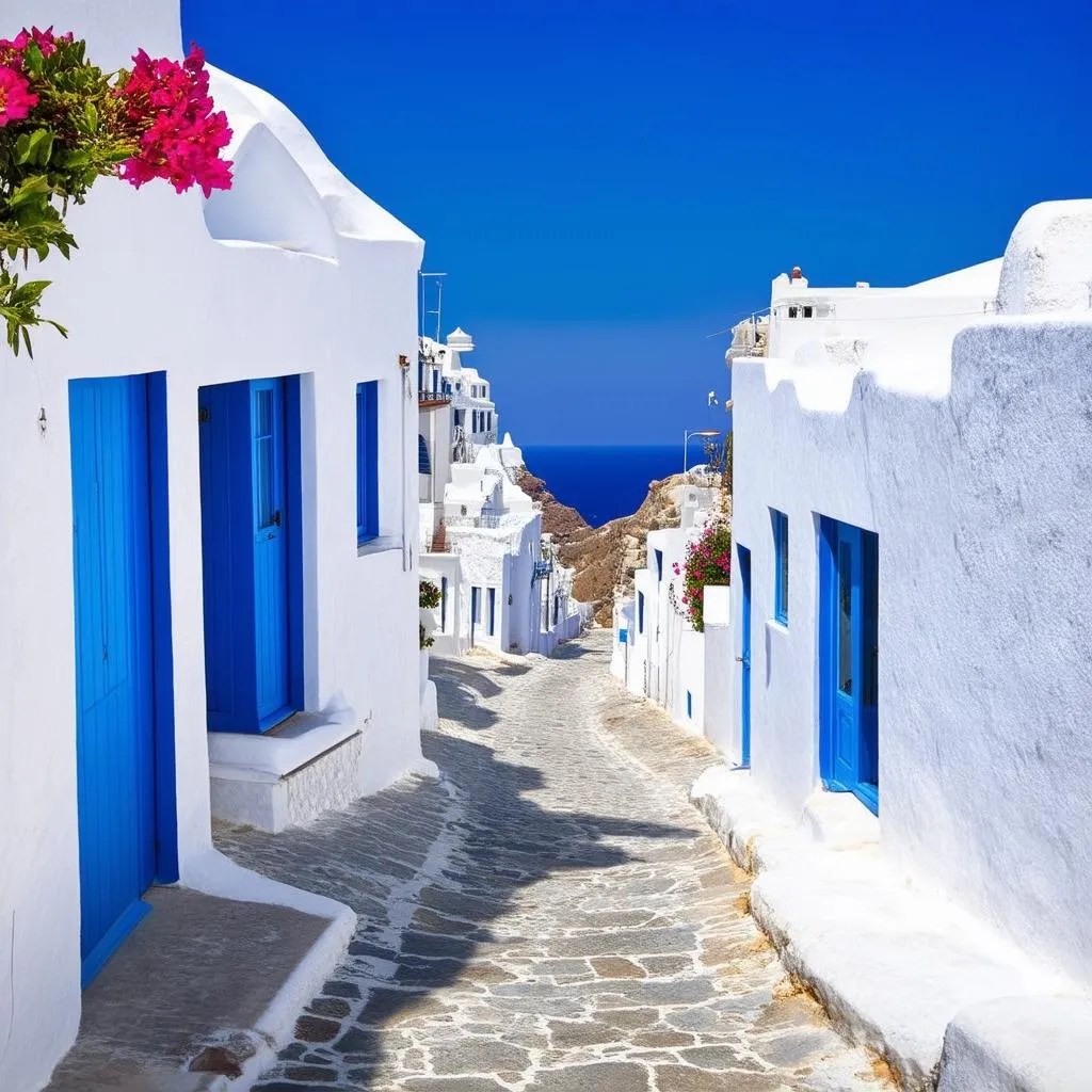 Greek island village