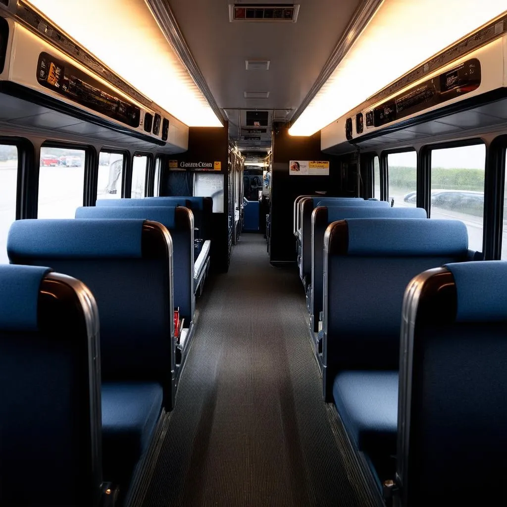 Greyhound bus interior