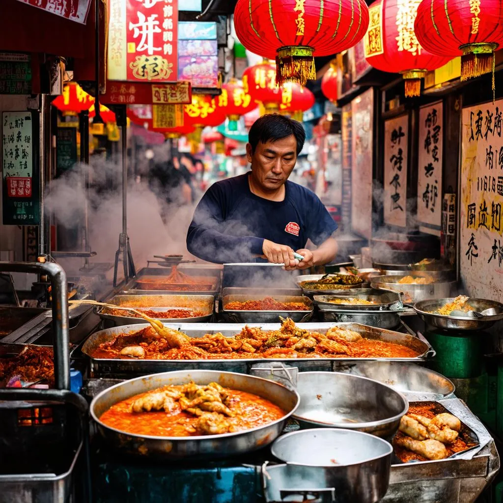 Street food vendor in Guangzhou