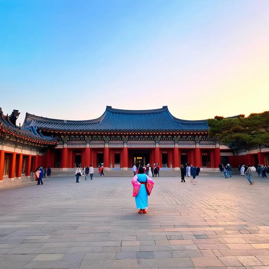 Gyeongbokgung Palace at Sunset