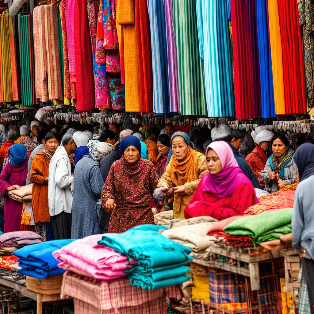 ethnic market in ha giang