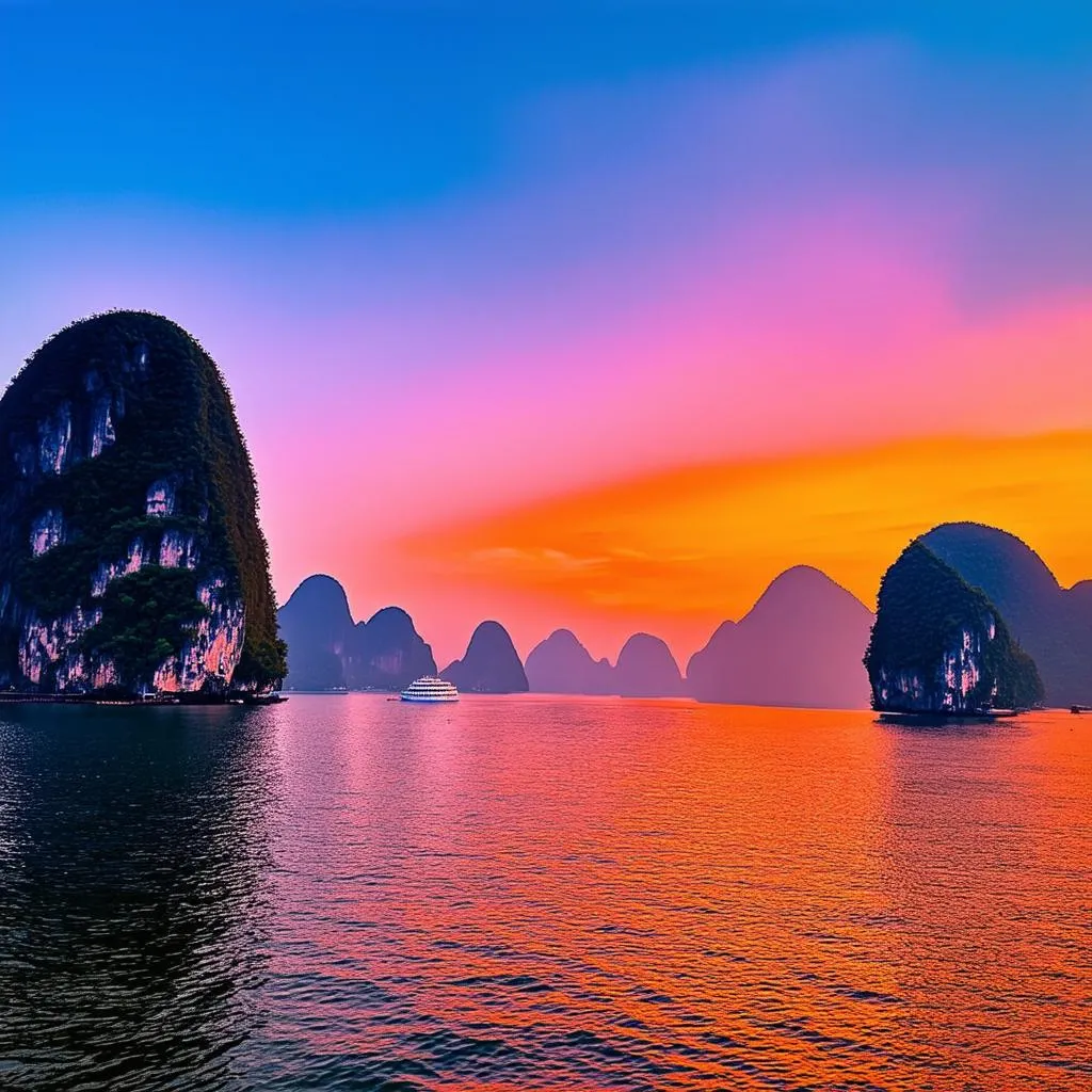 Sunset Over Ha Long Bay