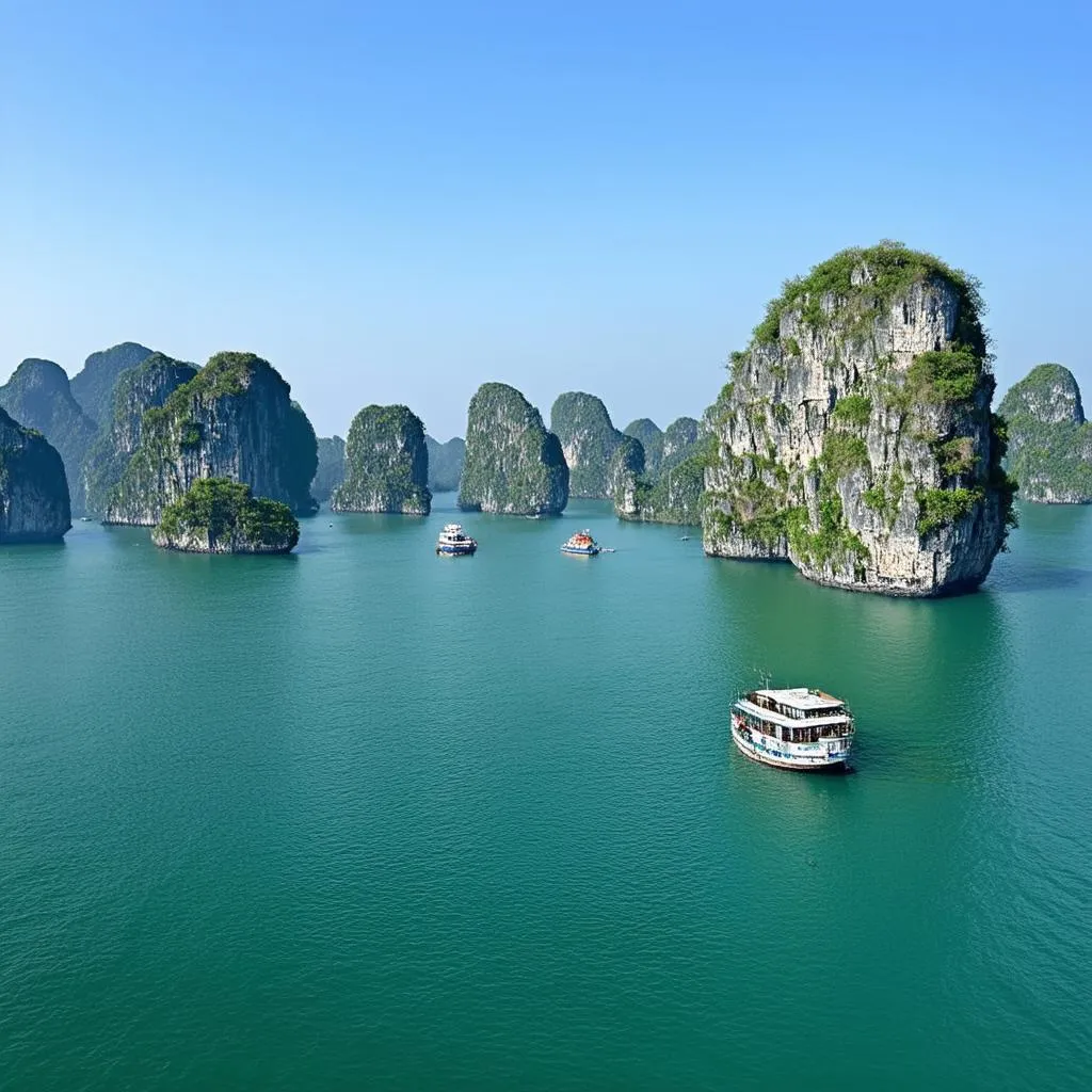 Scenic view of Ha Long Bay in Vietnam