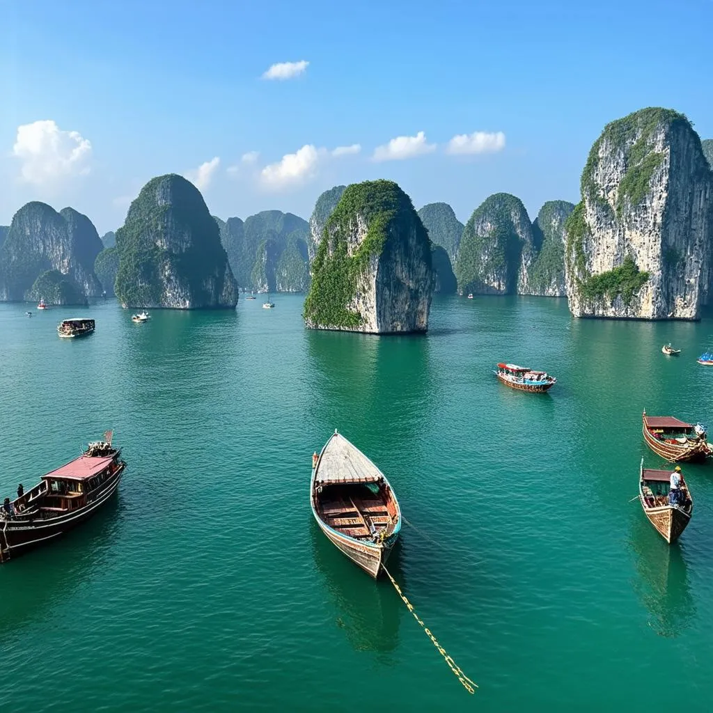 Scenic view of Ha Long Bay in Vietnam