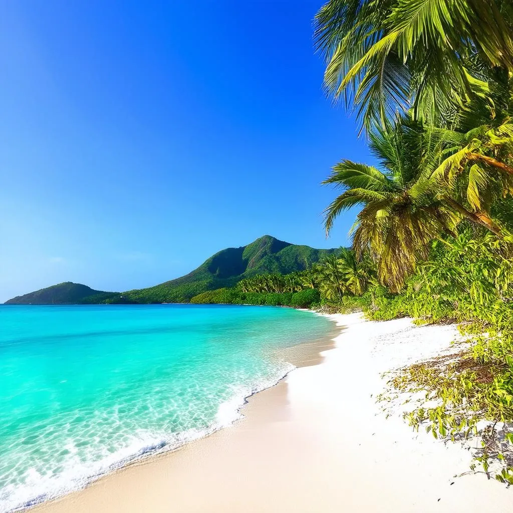 Tropical beach in Hainan