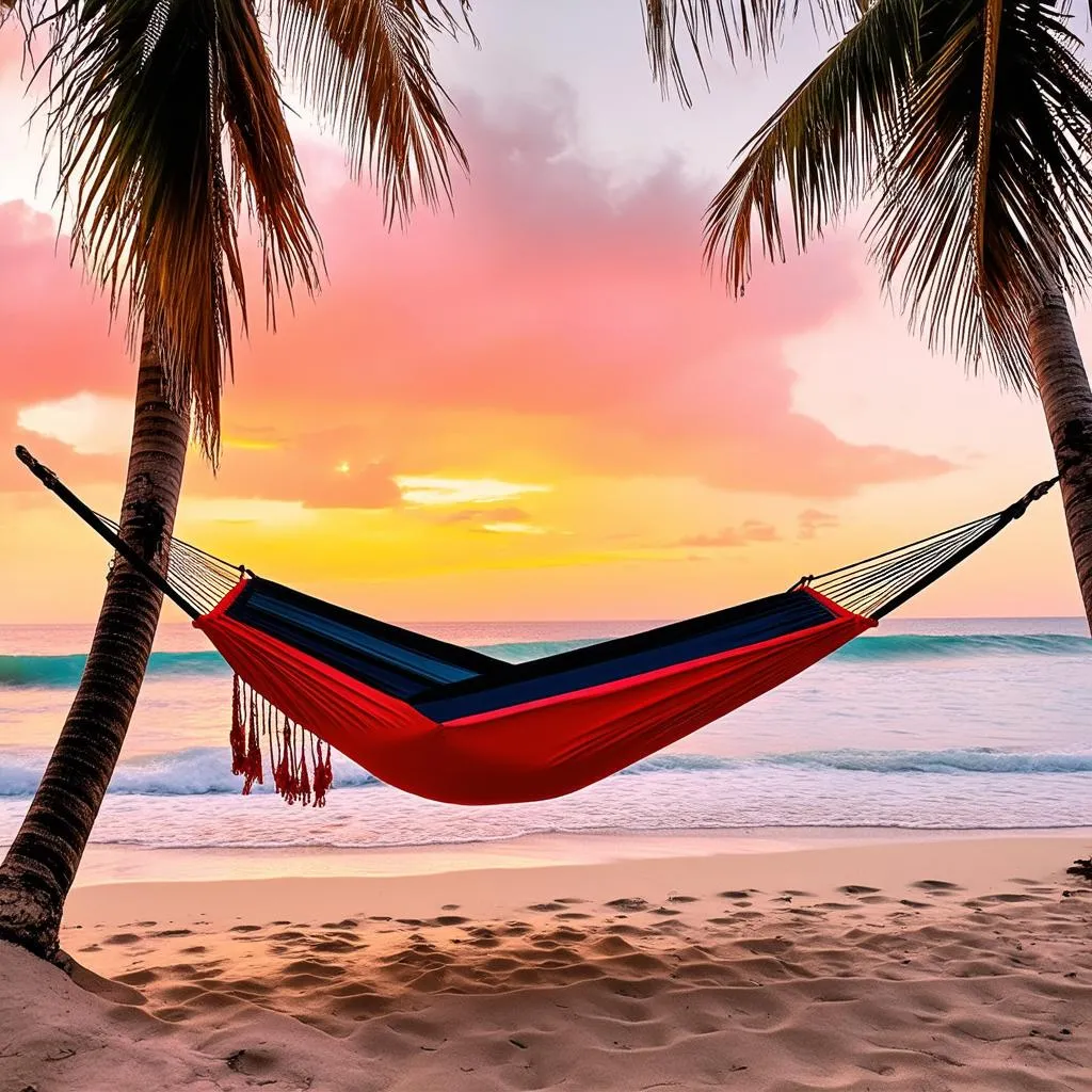 hammock at sunset