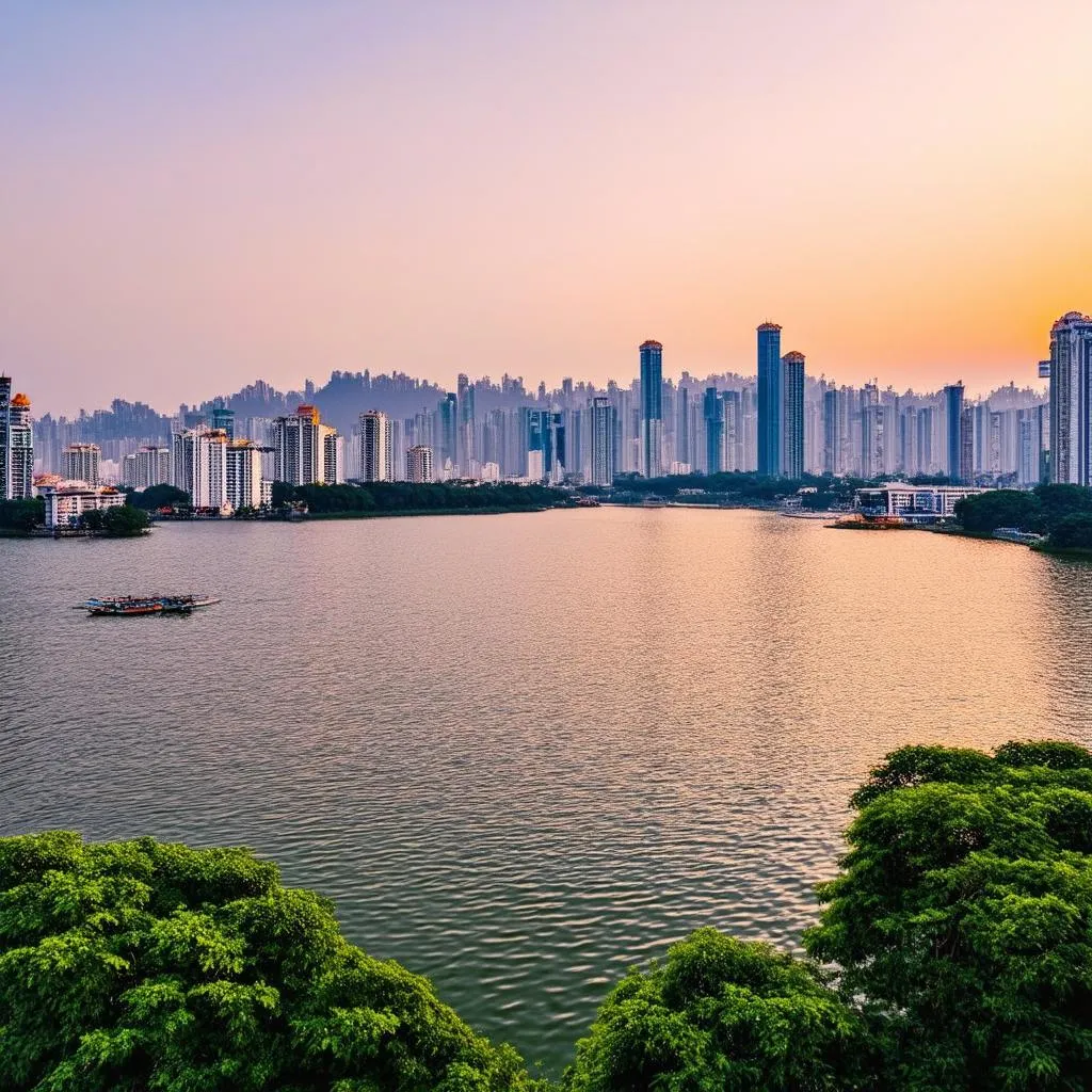 Hanoi Cityscape with a View of West Lake