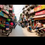 Bustling streets of Hanoi's Old Quarter