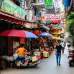 Bustling streets of Hanoi's Old Quarter