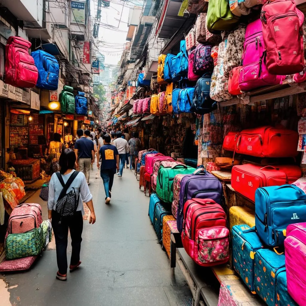 Hanoi Old Quarter travel bags