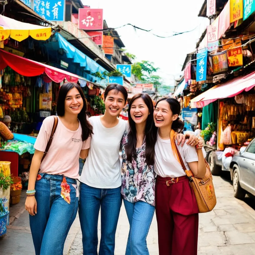 Tourists Exploring Hanoi