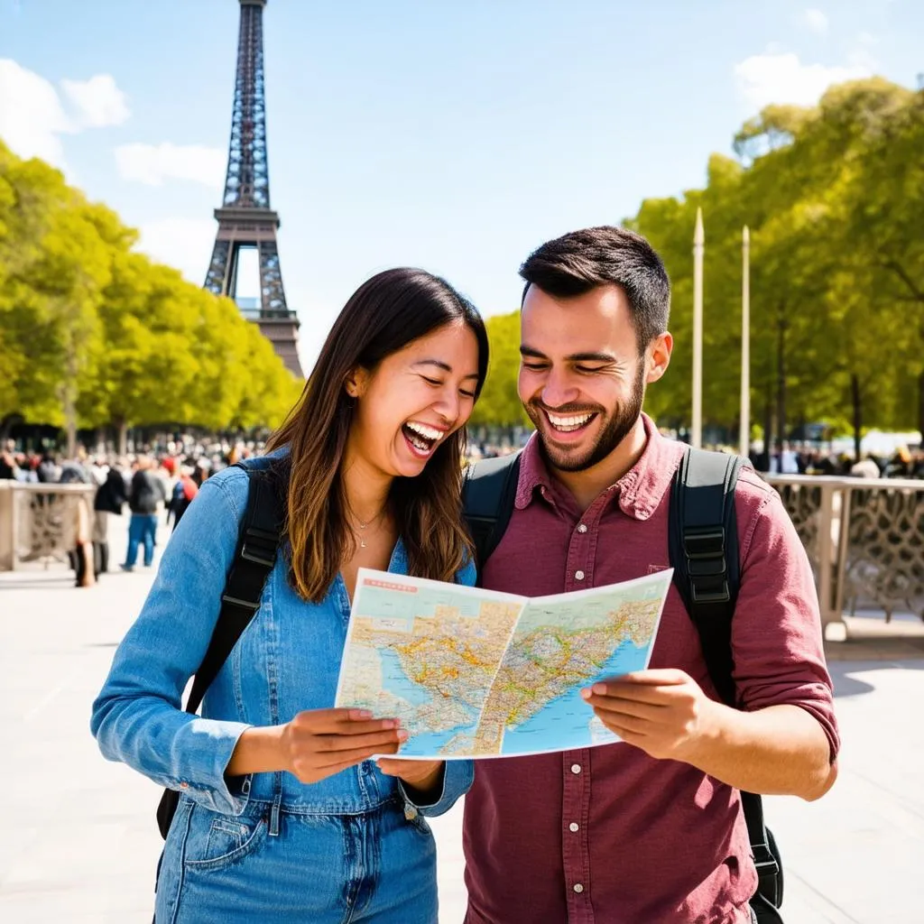 Happy Tourist Couple