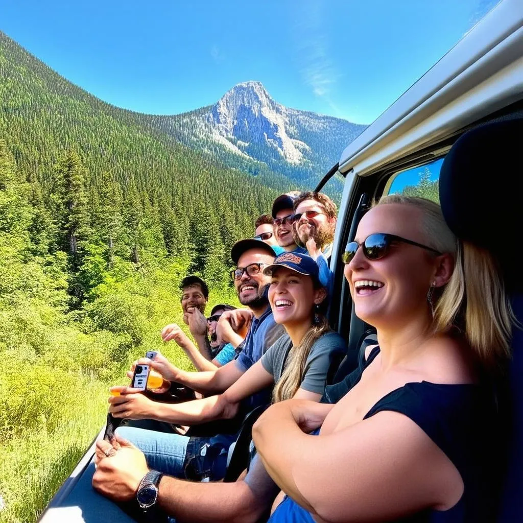 Tourists Enjoying the Ride