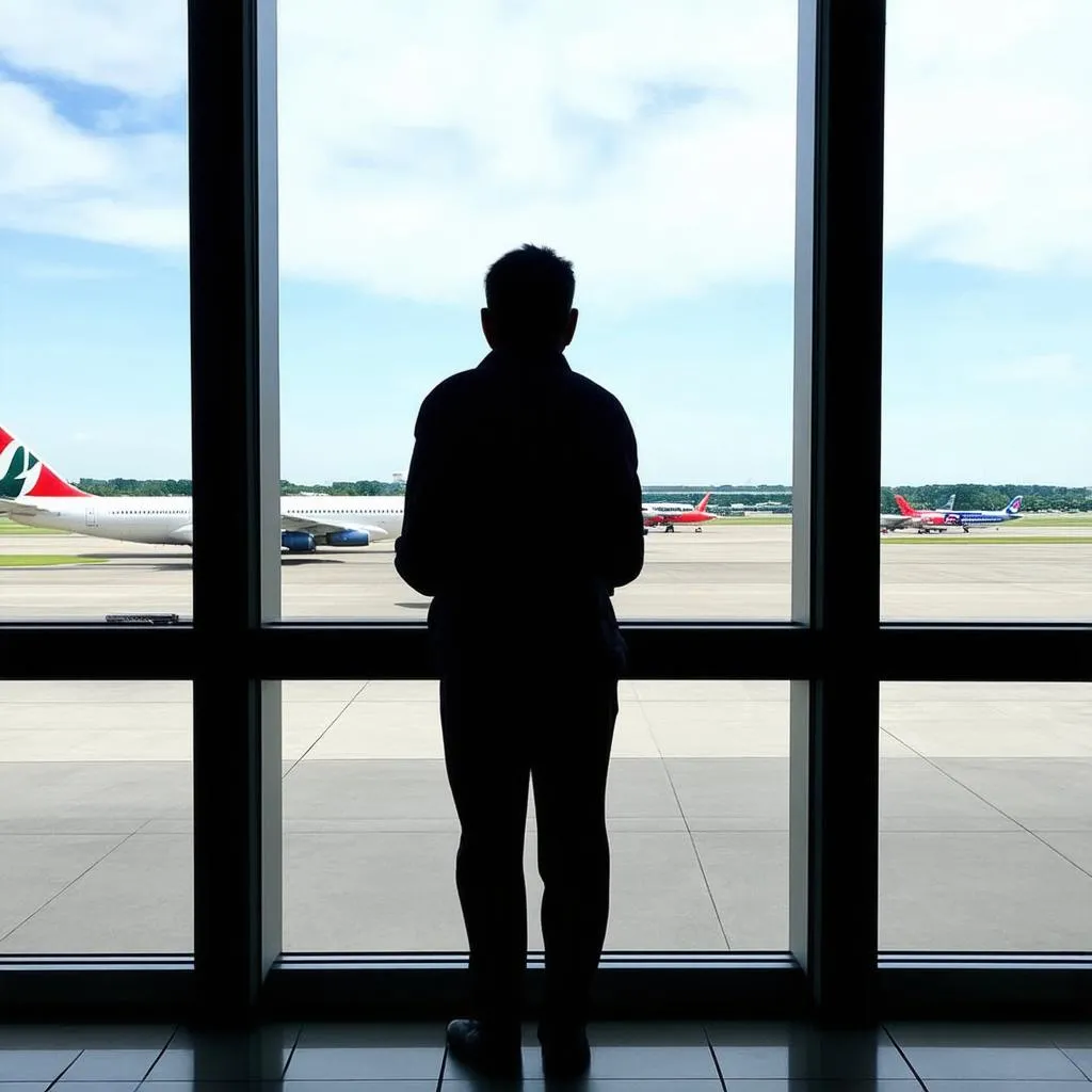 Traveler at the Airport