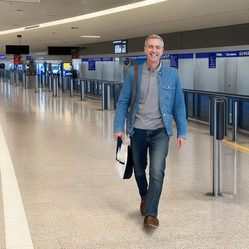 Traveler at airport