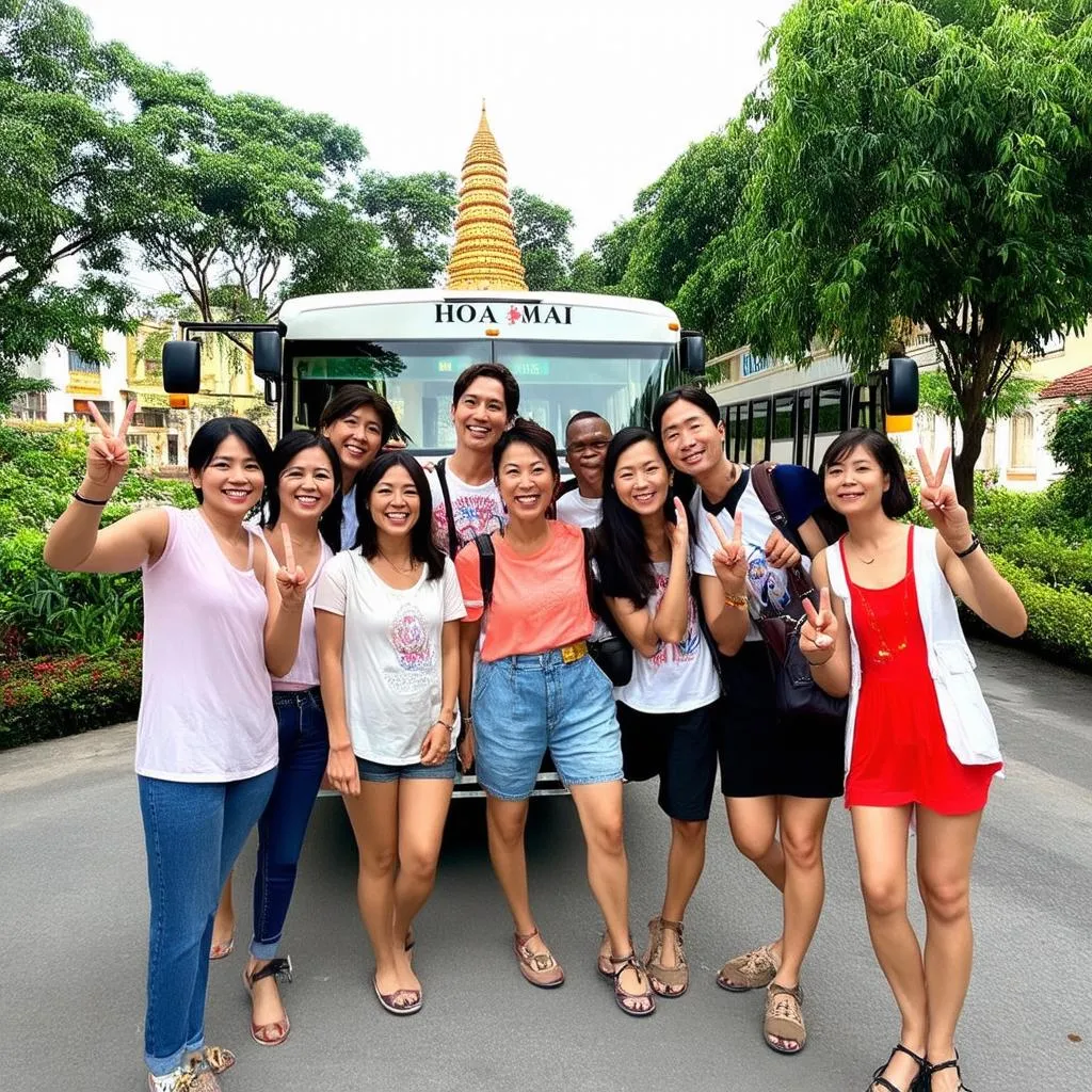 Group Photo at Landmark