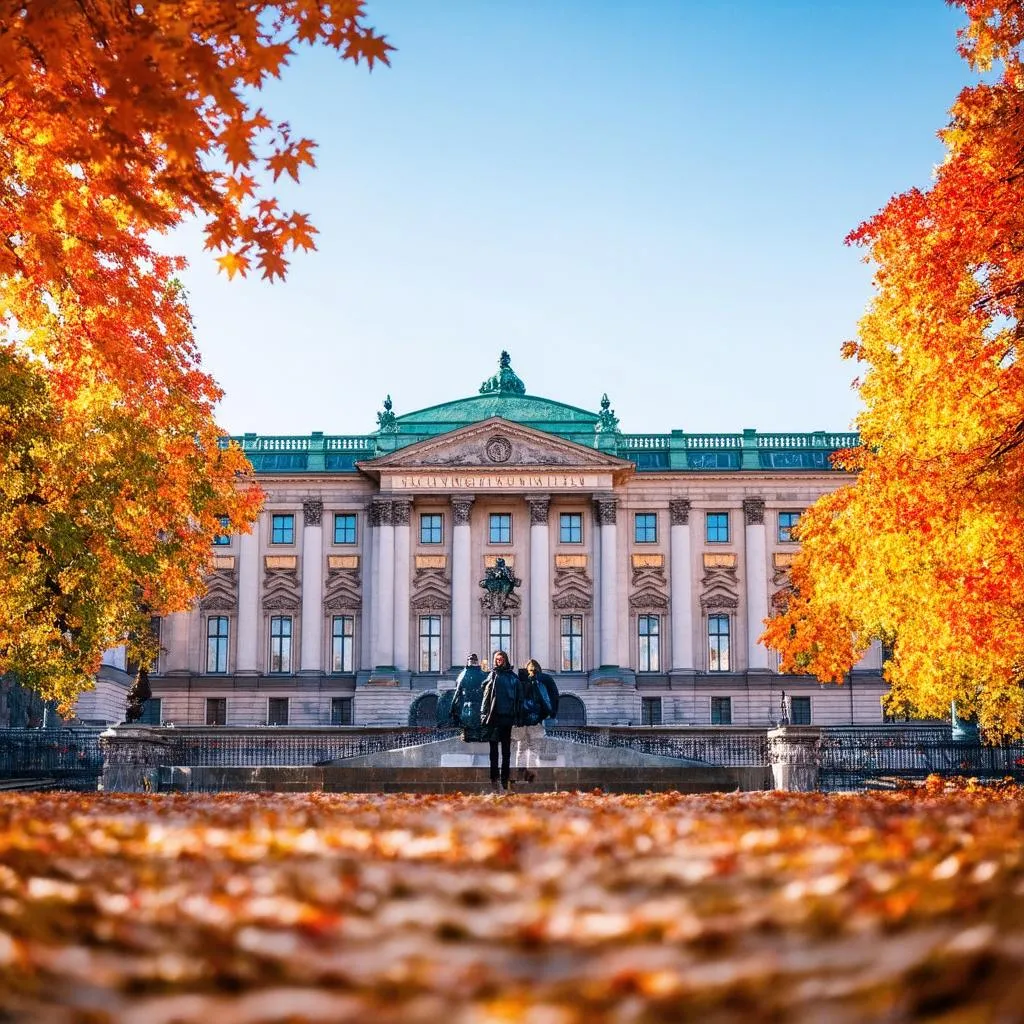 Hermitage Museum in Fall