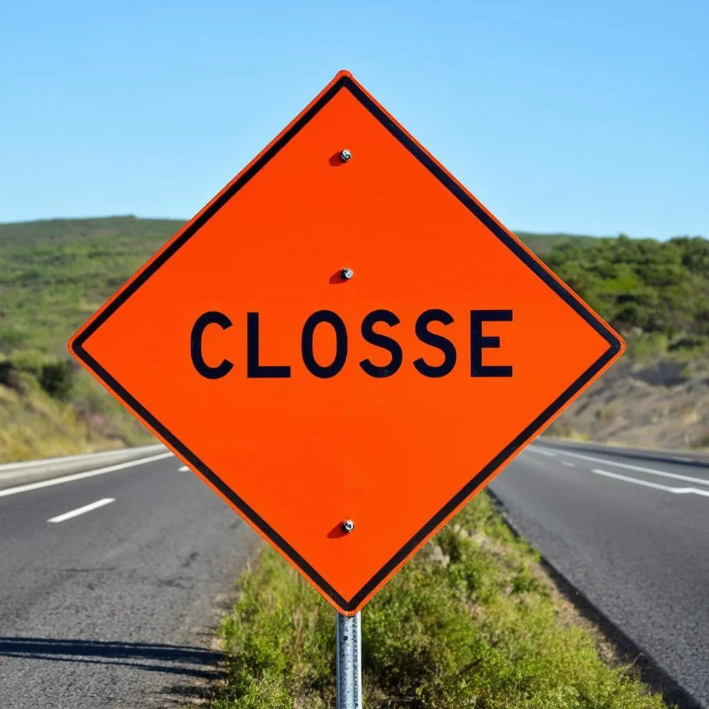 Road Closed Sign