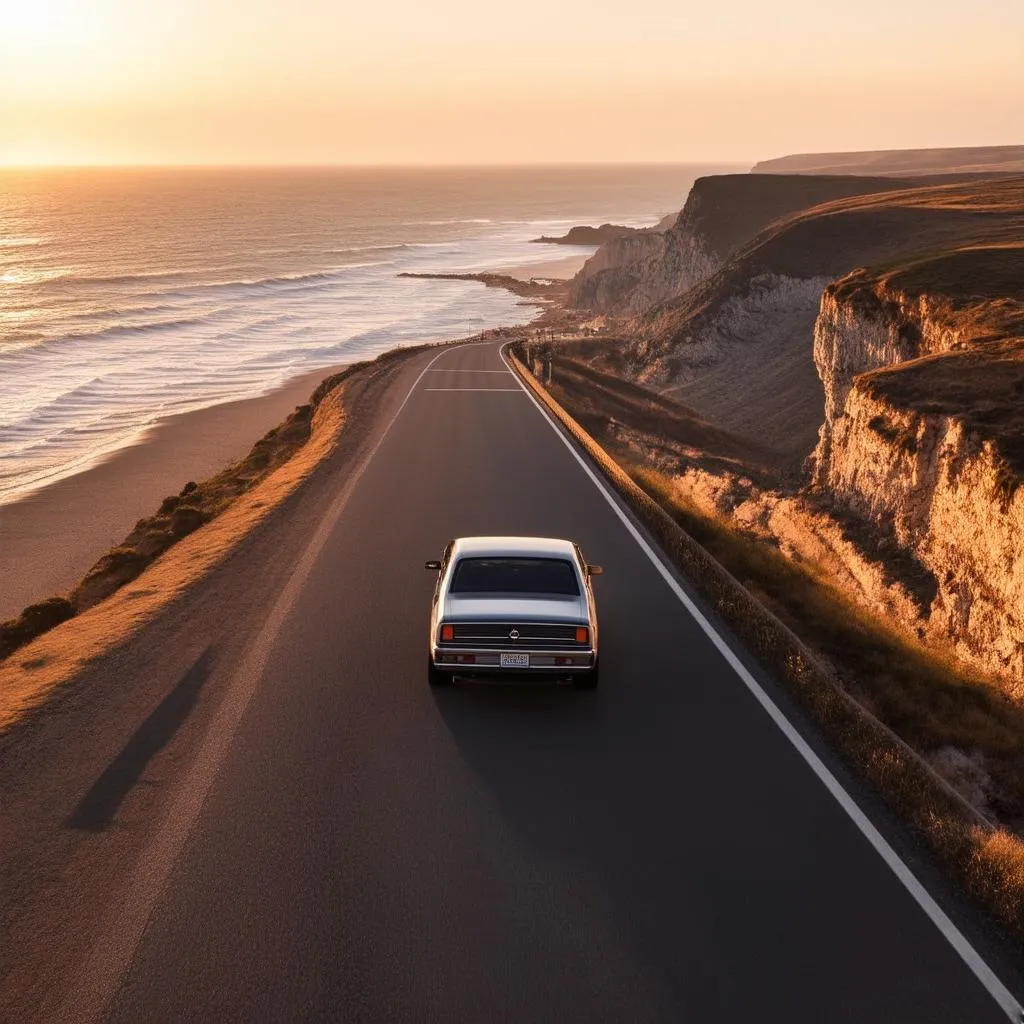 Scenic drive on a highway