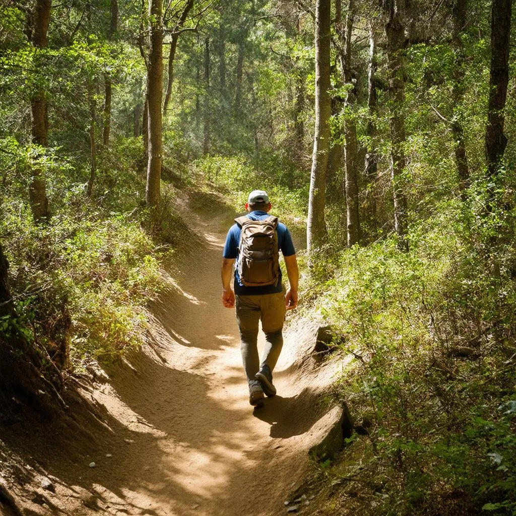 hiker on a trail