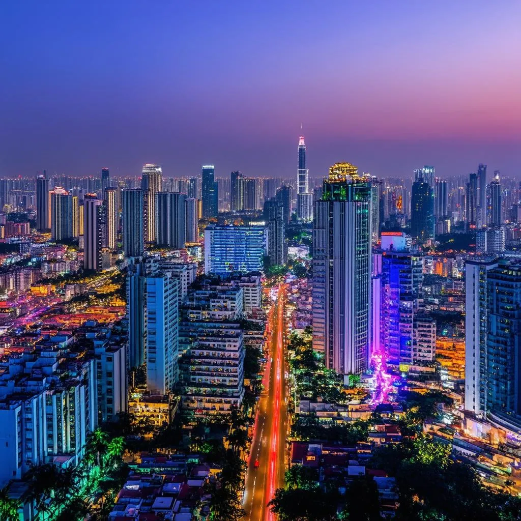 Ho Chi Minh City Skyline at Dusk