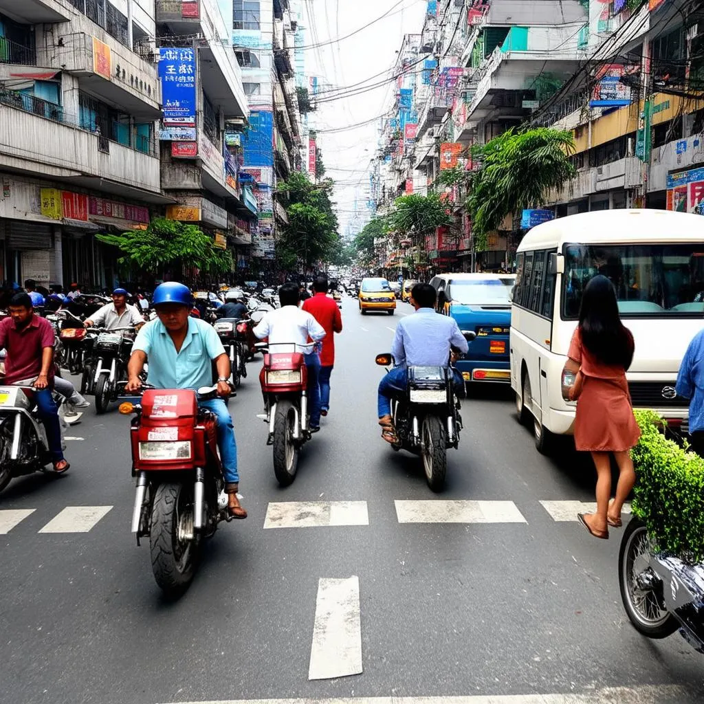 Busy Streets of Ho Chi Minh City